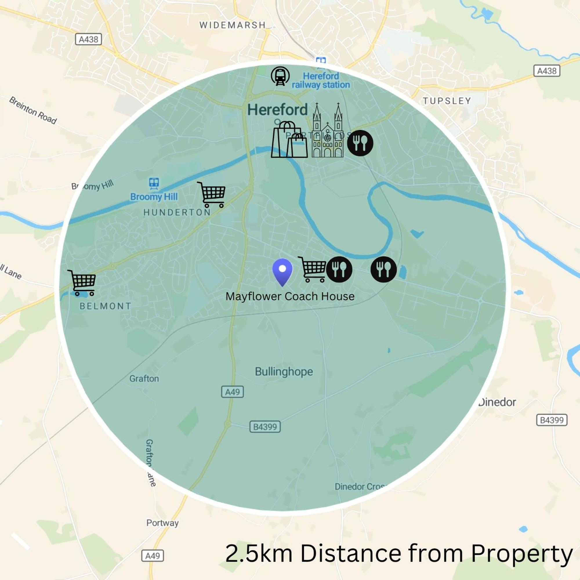 Hereford - Mayflower Coach House, Modern 2 Bedroom Property With Parking, Located South Of Hereford City, Suitable For Small Family, Couple Or Contractors - Sleeps Up To 5 Guests - Hosted By Rentmyhouse Bagian luar foto